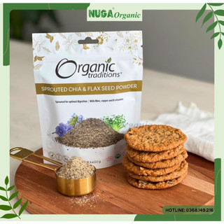 Bột hạt chia và lanh nảy mầm hữu cơ (Sprout Chia & Flax Seed Powder) - Organic Traditions - 227g