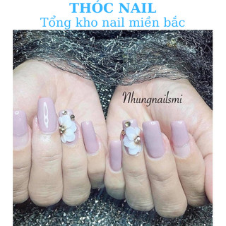 Hoa Bột nail” sét 10 bông cúc đính đá”