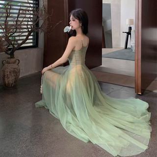 Đầm voan xanh Melusine Dress