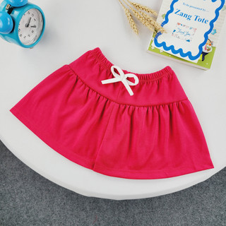 Q024 - Quần giả váy cho bé gái phối dây nơ vải đũi chéo + cotton cao cấp