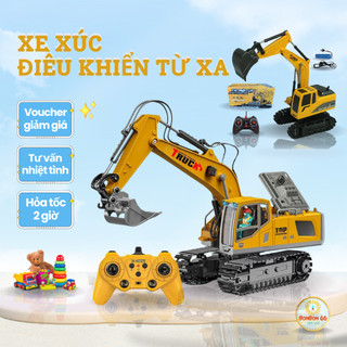 Đồ chơi mô hình xe máy xúc điều khiển từ xa - xe công trình xe xúc điều khiển từ xa 6 kênh, 11 kênh bonbon66.shop