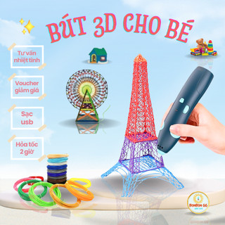 Bút vẽ 3d kèm sợi mực nhiệt độ thấp cho bé tự do sáng tạo, bút vẽ 3d bonbon66.shop