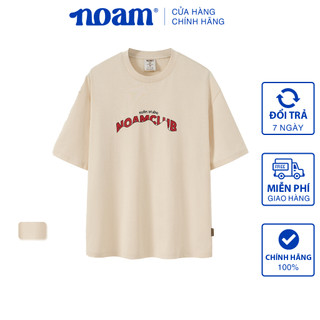 Áo thun Form rộng NOAM Wavy Club Unisex 100% Cotton - Màu be