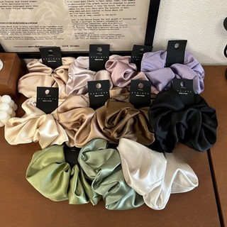 Dây buộc tóc scrunchies lụa satin cao cấp bản limited 18cm 