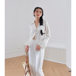 Ceci Cela - Áo lụa cột dây Silk bow top