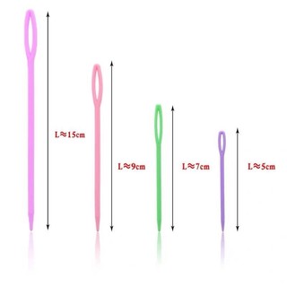 Set 4 kim khâu len bằng nhựa