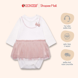 Váy Body Bé Gái Bibo's Trắng Ren Hồng Siêu Mềm Mịn Thoáng Khí Thám Hút Cực Tốt Bé Từ NB - 1Y