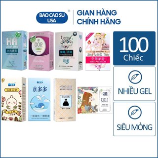 Bao cao su nội địa Trung siêu mỏng, nhiều gel đủ loại lựa chọn - Hộp 100 chiếc