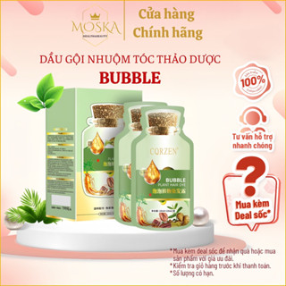 [QUÀ XỊN] DẦU GỘI ĐEN TÓC THẢO DƯỢC BUBBLE HÀN QUỐC, DẦU GỘI PHỦ BẠC GÓI, ĐỦ MÀU LỰA CHỌN, K0 KHÔ TÓC, K0 RÁT DA ĐẦU