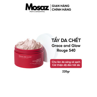Tẩy tế bào chết toàn thân Grace and Glow Rouge 540 Brightening Clay Body Scrub 220gr với đất sét Kaolin + Niacinamide 22