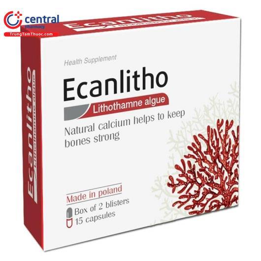 Viên uống Canxi hữu cơ Ecanlitho hộp 30 viên giúp xương chắc khỏe