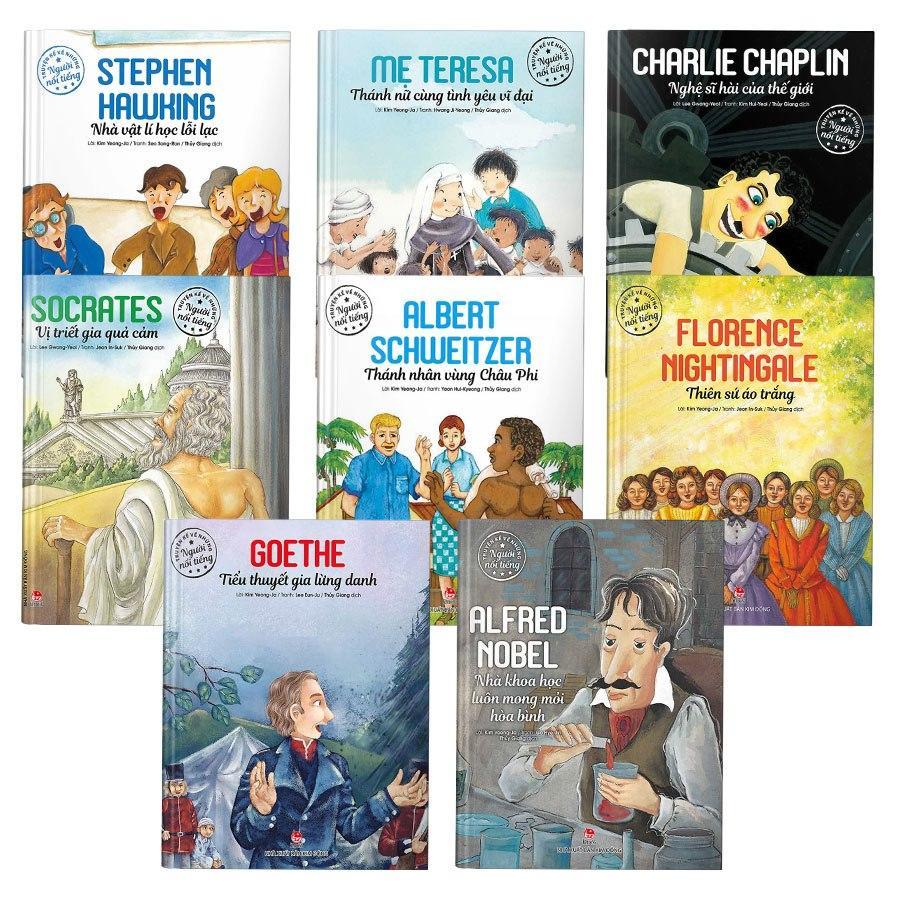 Truyện kể về những người nổi tiếng - Trọn bộ 8 cuốn (Socrates, Goethe, Nobel, Nightingale, Schweitze