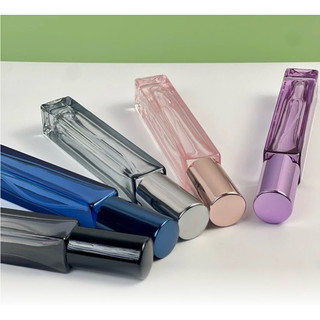 Vỏ rỗng, chai đựng nước hoa 3ml, 5ml, 9ml, 10ml thân vuông cao gradient dày dặn, nắp cùng màu.