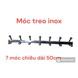 Móc áo, treo tường, 7 móc 9 móc treo quần áo bằng inox (tặng kèm ốc vít)