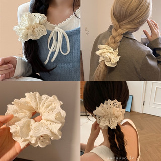 Dây buộc tóc ren nơ Hàn quốc Dây buộc tóc Scrunchie nàng thơ bồng bềnh nữ tính