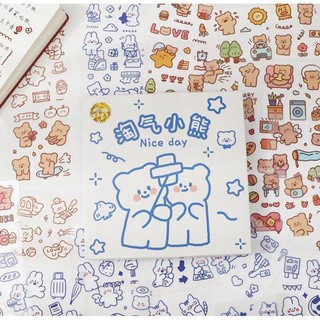 Hộp 100 tấm nhãn dán Sticker trang trí đáng yêu nhiều mẫu