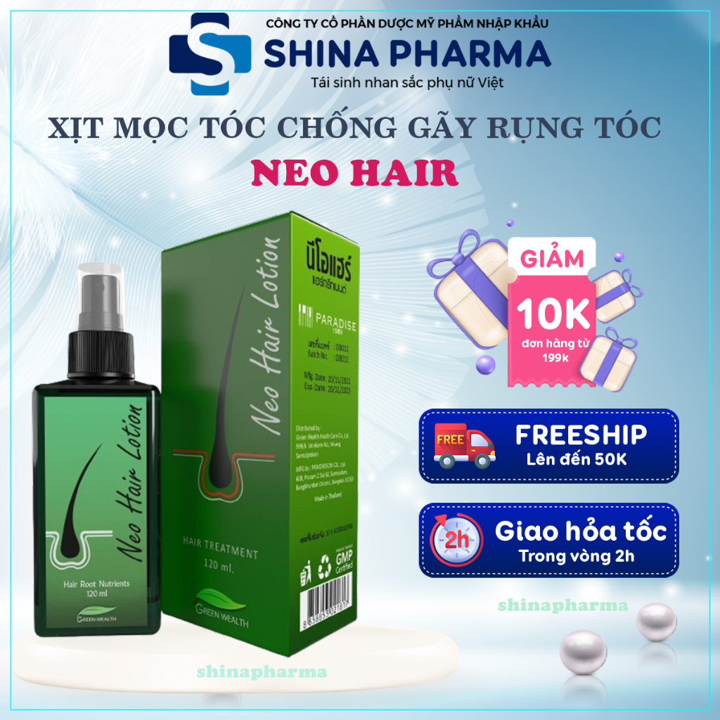 Tinh Chất Xịt Kích Mọc Tóc Neo Hair Lotion - Serum Neo Hair Kích Mọc Tóc Nhanh, Chống Gãy Rụng 120ml