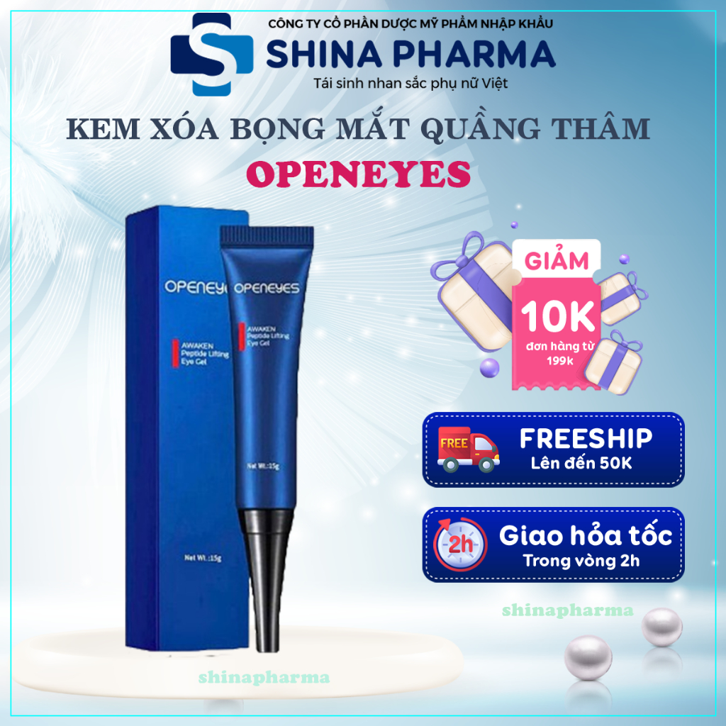 Kem Xoá Bọng Mắt Openeyes - Kem Openeyes Dưỡng Ẩm Giúp Mờ Nếp Nhăn, Loại Bỏ Quầng Thâm Và Tan Bọng Mắt