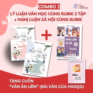 Sách - combo lý luận văn học và nghị luận xã hội - rubik văn chương