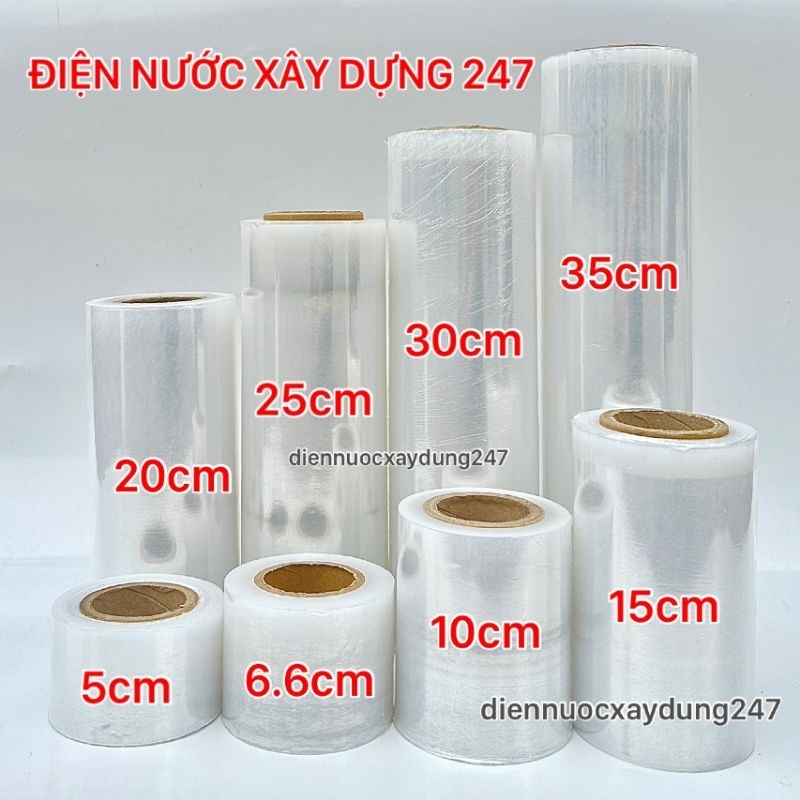 Màng PE quấn hàng hóa 5cm, 10cm , 15cm, 20cm , 25cm, 30cm, 35cm ( ẢNH THẬT 100% ) , màng chít, màng quấn bụng spa, ủ tê