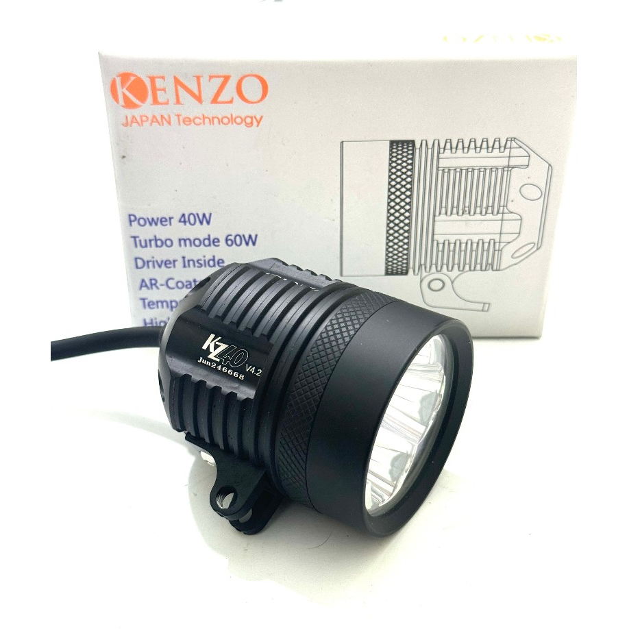 Đèn trợ sáng Kenzo KZ40 chính hãng chíp lắp xe mô tô, xe điện (Tặng ae pat, ốc và công tắc) BẢO HÀNH