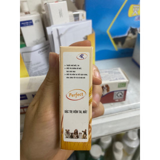 Dung dịch hạn chế viêm tai, viêm mắt Perfect cho chó mèo 10ml
