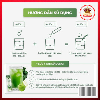 Bột Cần Tây, Cải Xoăn, Táo Xanh, Hộp 15 Gói, Phong Vân Fresh Food