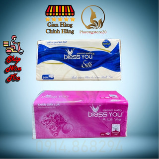 Khăn Giấy Lụa Rút 2 Lớp Bless You Silk 200 Tờ/ Bless You À La Vie 250 Tờ