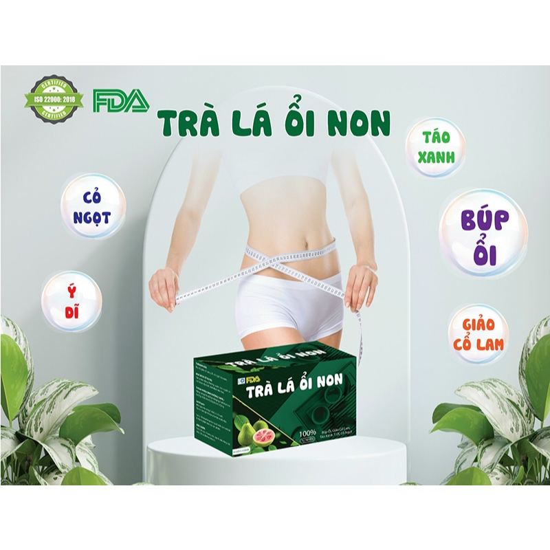 Trà lá ổi túi lọc từ búp ổi non - giúp Tan mỡ giảm cân, ngừa tiểu đường ( hộp 50 gói)