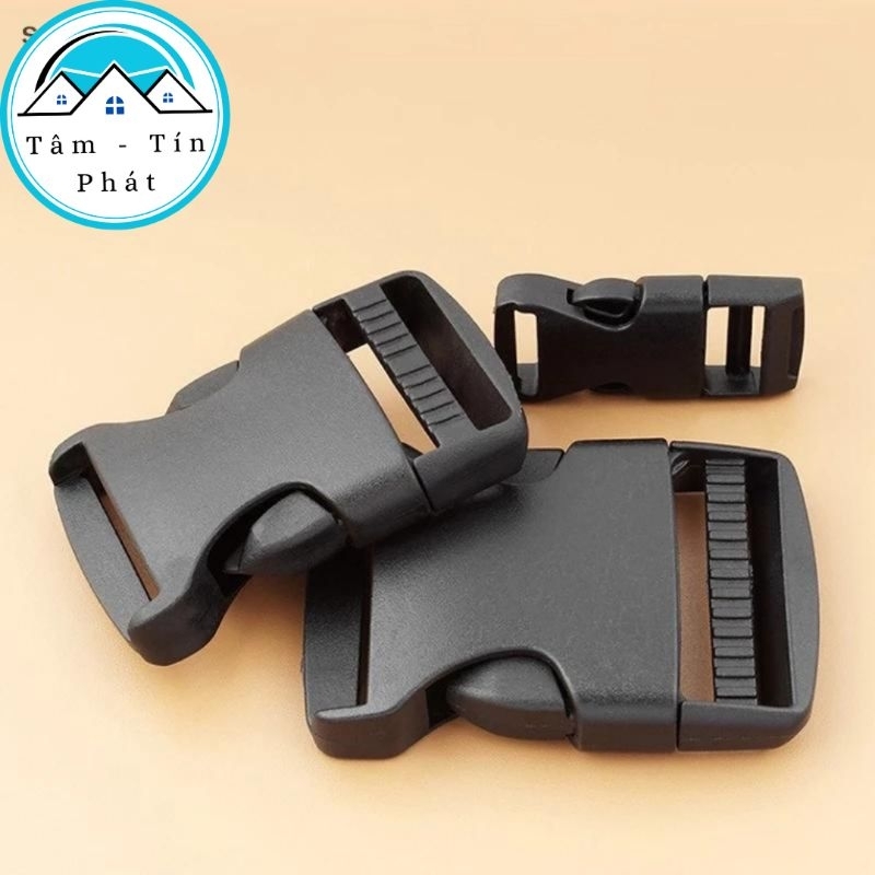 COMBO 5 khoá cài, khoá mũ bảo hiểm, balo, cặp sách 2cm, 2,5cm (Đo lọt lòng)