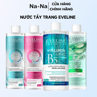 Nước tẩy trang dịu nhẹ, sạch sâu, Eveline B5 Hyaluron Clinic  giúp làm sạch bụi bẩn, lớp trang đi