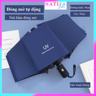 Ô Dù Che Mưa Nắng Đóng Mở Tự Động Bằng Nút Bấm Vải Dù Cao Cấp Hàng Xuất Nhật Dư