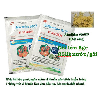 Marthian 90SP - Trị Vi Khuẩn Đã Kháng Thuôc ,Tuyến Trùng Gây Héo Xanh, Thối Thân, Đọt. gói 5gr pha 10l nước