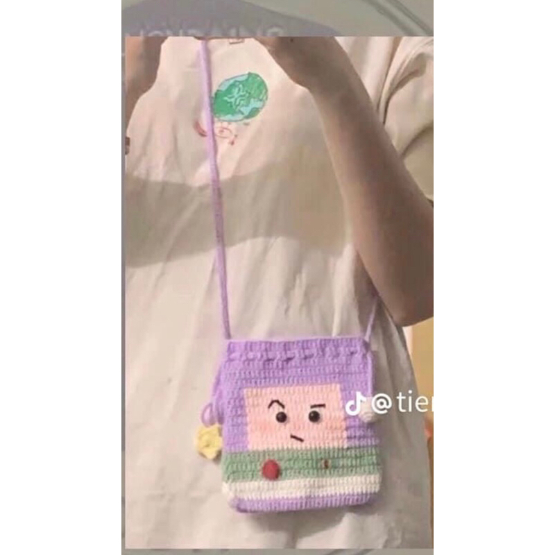 túi rút buzz lightyear, móc tay bằng len milkconton