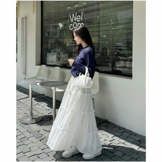  Set Váy Nàng Thơ Gồm Chân Váy Voan 4 Tầng + Áo Trễ Vai Cổ Chorker Xinh Xăn SET668 