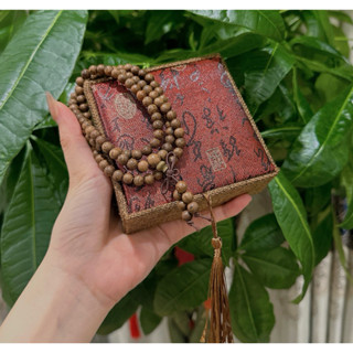  Vòng Tay Chuỗi Hạt - Tràng Hạt Gỗ Set Kèm Hộp Hoa Sen Và Túi Giấy 