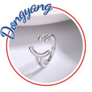 Nhẫn kim loại hình mặt cười thời trang cá tính cho nữ sinh n20