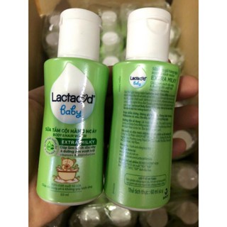 COMBO 2 CHAI SỮA TẮM GỘI TRẺ EM LACTACYD BB 60ML