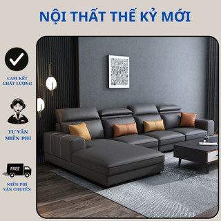 Bộ ghế sofa phòng khách cao cấp kích thước 320 x 160 ghế da PU nhật phong cách bắc âu - Bảo hành 5 năm . .