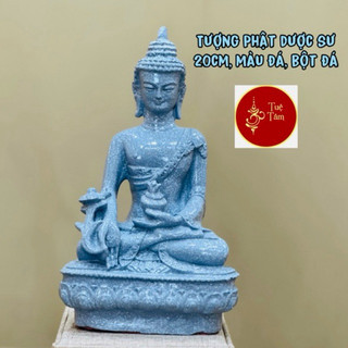 Tượng Phật Dược Sư , Màu Đá Xanh, Dáng Ngồi Cao 20cm - Tuệ Tâm