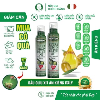 Dầu oliu xịt ăn kiêng ít calo mantova 250ml - extra virgin olive oil spray
