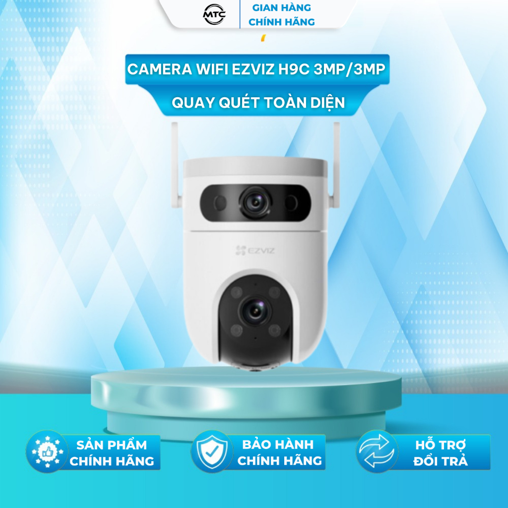 Camera WIFI EZVIZ H9C 5MP/5MP Ống kính kép liên kết thông minh, Quay quét toàn diện, Chủ động thu ph