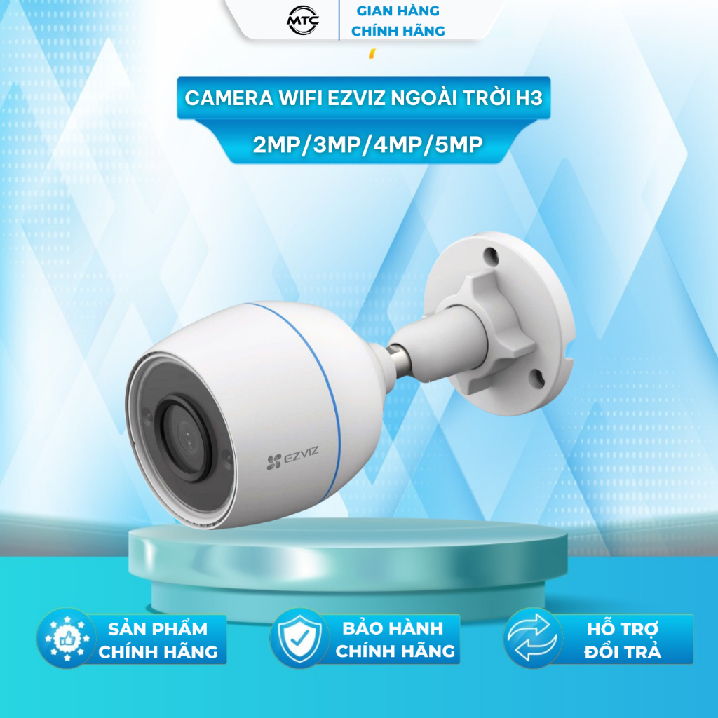 Camera wifi Ezviz ngoài trời H3 H3c 2MP/3MP/4MP/5MP 2K 2K+ 3K, đàm thoại, màu đêm