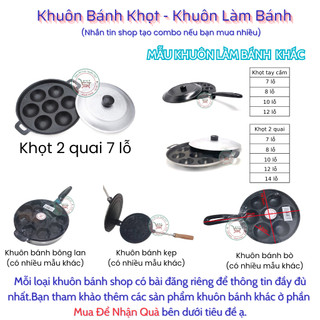 Khuôn đổ bánh khọt bánh căn chống dính 2 quai Huỳnh Anh