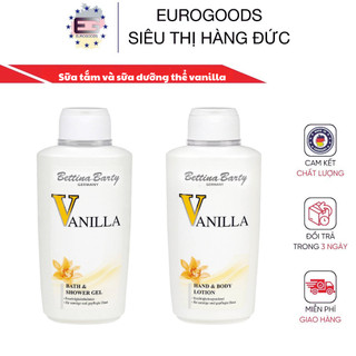  Sữa tắm hương nước hoa ⚡ CAO CẤP ⚡ Sữa tắm Vanilla Bettina Barty 500ml hàng nội địa Đức làm sạch dịu nhẹ thơm lâu 
