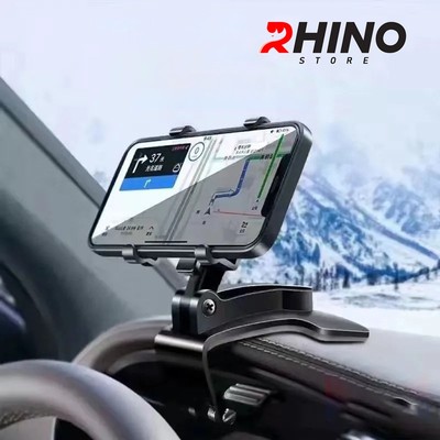 Kệ kẹp điện thoại trên ô tô Rhino KP701, giá đỡ kẹp điện thoại trên xe tiện lợi