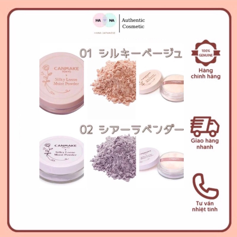 Phấn phủ dạng bột Canmake Silky Loose Moist Powder
