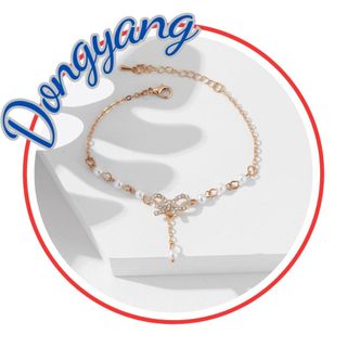 Vòng đeo tay hợp kim phối nơ thiết kế đơn giản cho nữ sinh v24