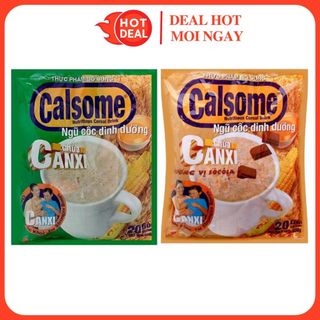 Bột ngũ cốc calsome canxi vị socola/vanilla 500g