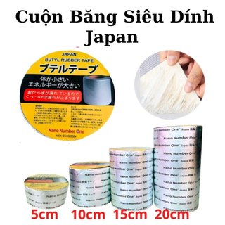 Băng keo siêu dính chống thấm Japan Nano Top One NHẬT BẢN Băng dính chống thấm nước dài 5m